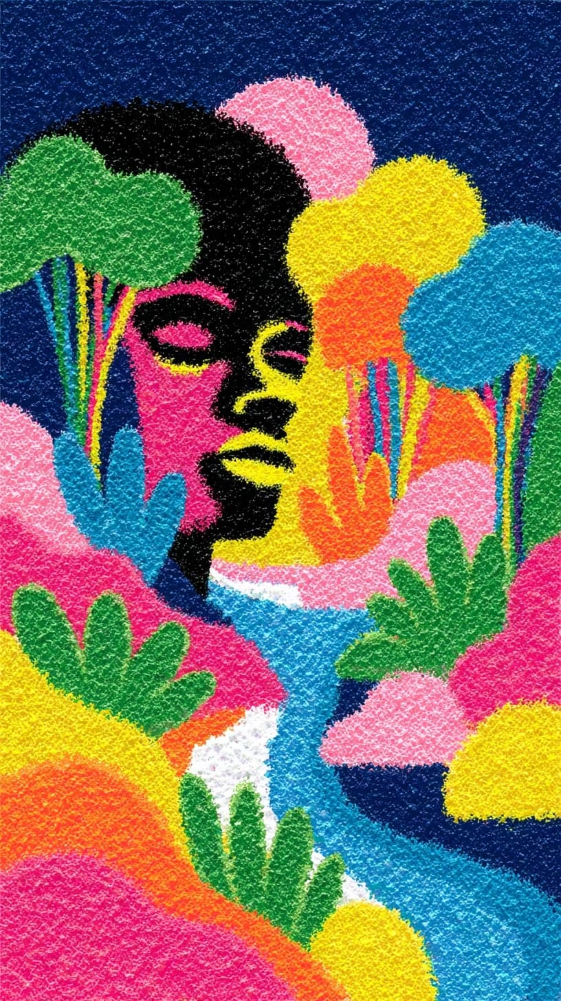 Color Bloom. Impasto piece by Desi Baker.