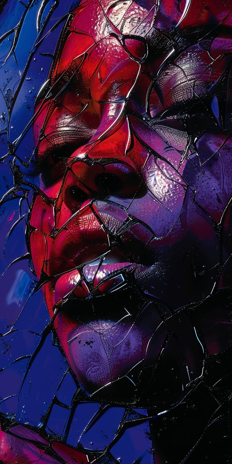 Fracture, Red. Poster piece by Desi Baker.