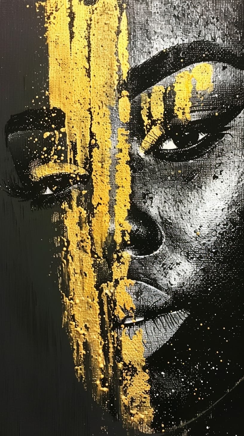 Gold Stroke. Impasto piece by Desi Baker.