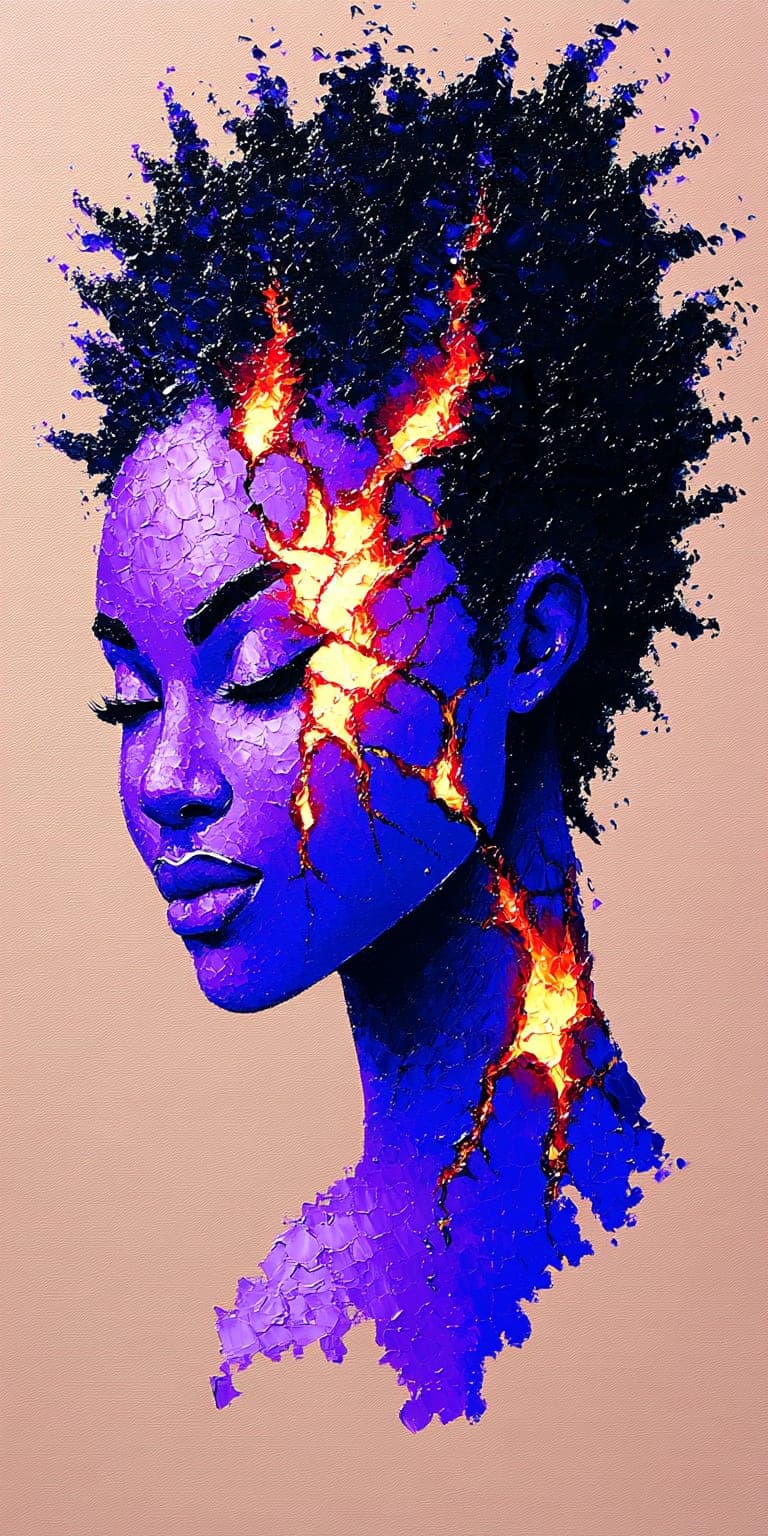 Lava Line. Night piece by Desi Baker.