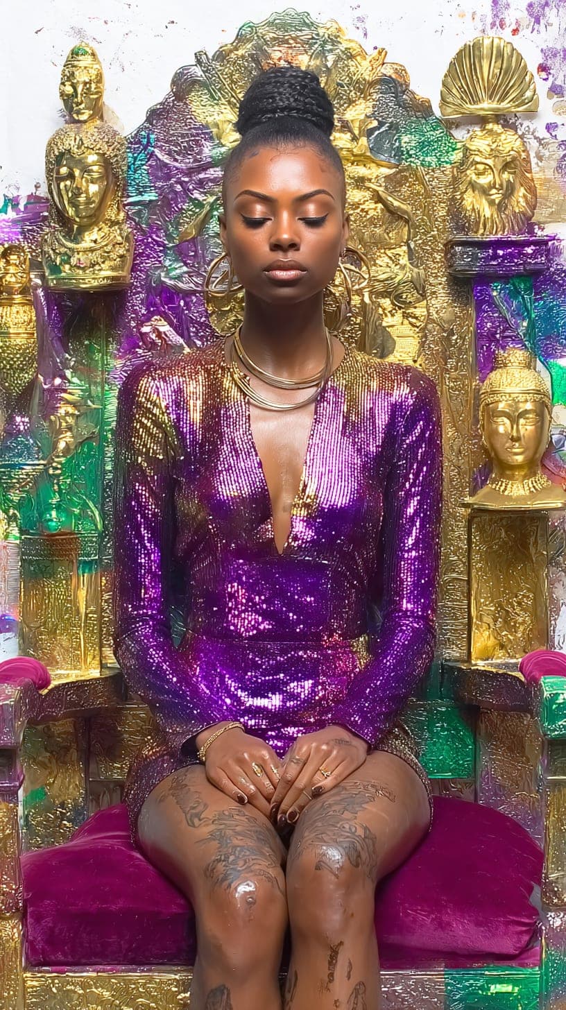 Velvet Throne. Surreal piece by Desi Baker.