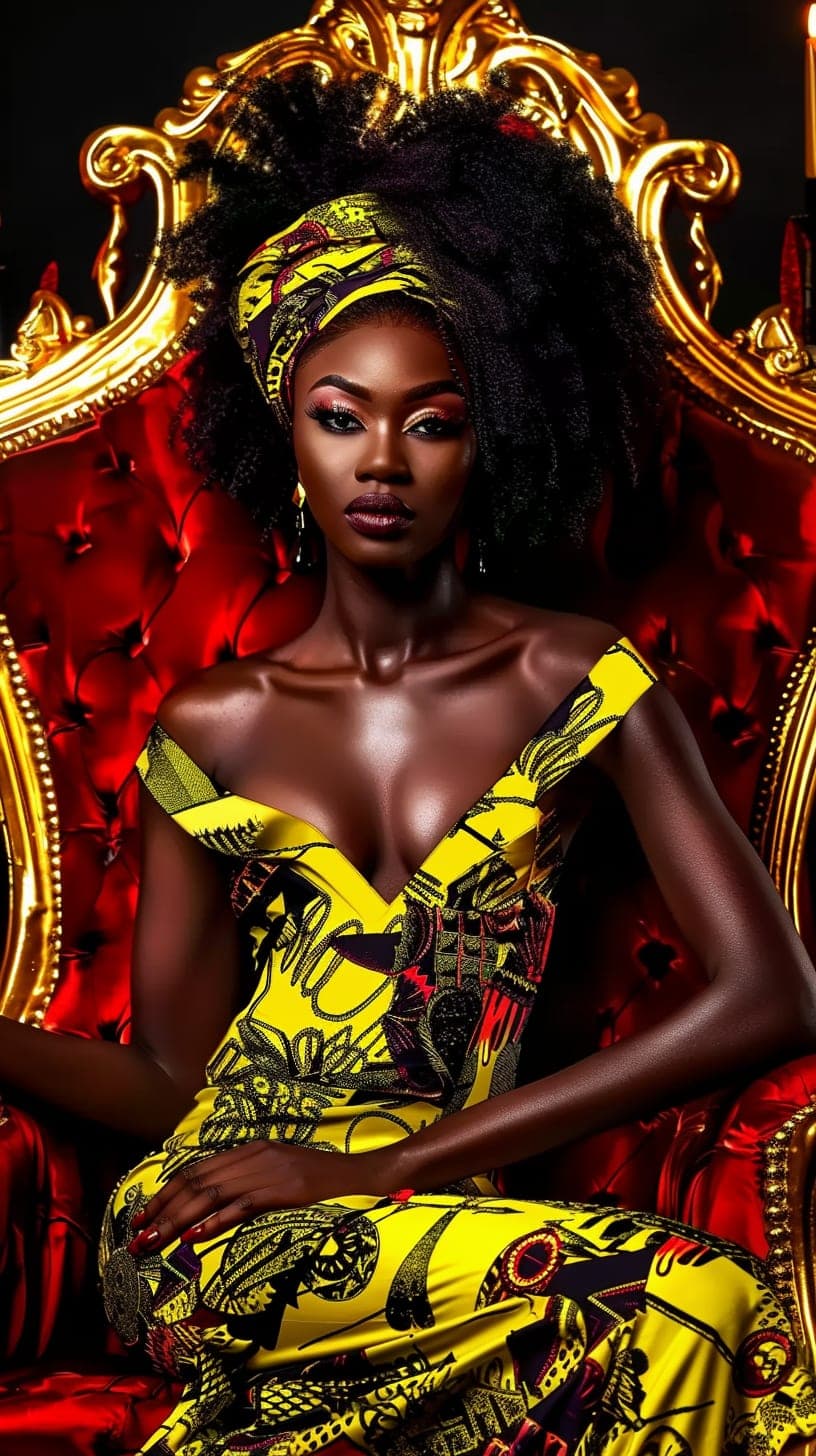 Yellow Throne. Surreal piece by Desi Baker.